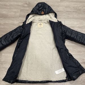 Womens Jacket Small Hooded Quilted Outerwear Fleece Lined Casual Outdoors Fall